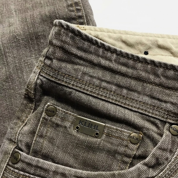 Mens Outdoor Kuhl Riot Vintage Patina Dye Pants Straight Leg Brown Size 36x32 - Picture 4 of 8